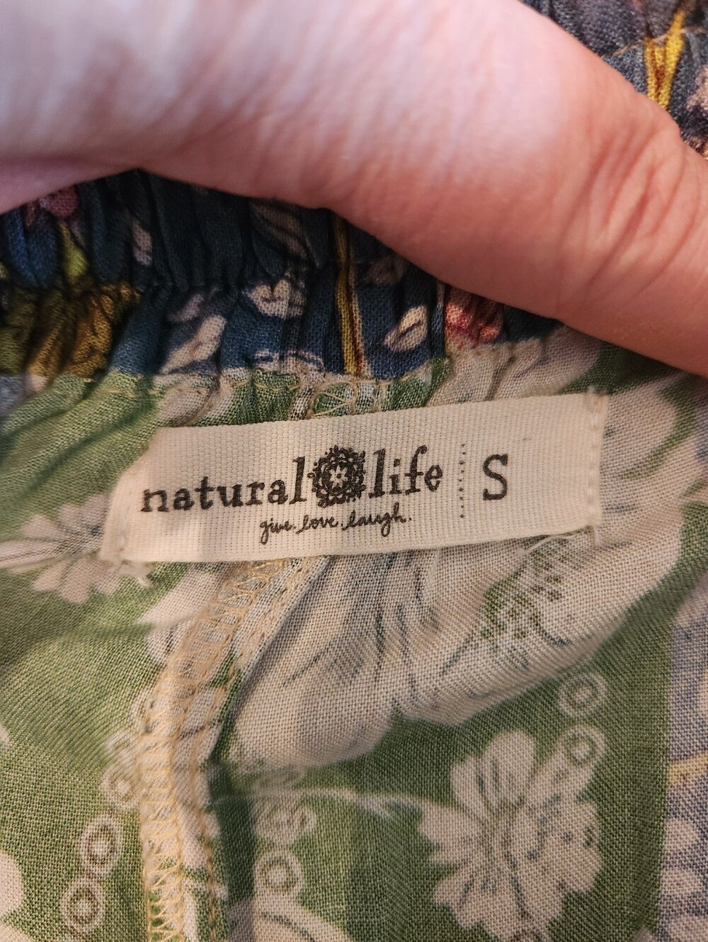Natural Life Pull On Patchwork Wide Leg Pants Size Small - Picture 4 of 5